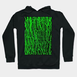 Texture - Neon Green Tree bark Hoodie